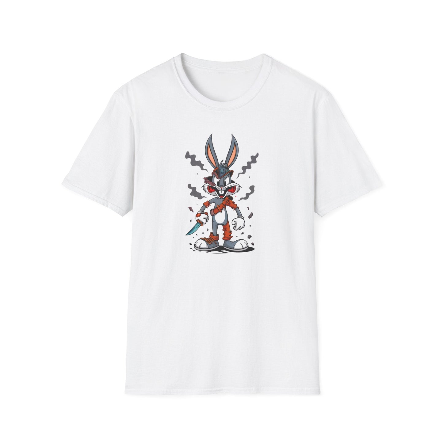 Bugs Bunny T Shirt 100 Percent Ring Spun Cotton Gildan Softstyle Unisex Cartoon Graphic Design