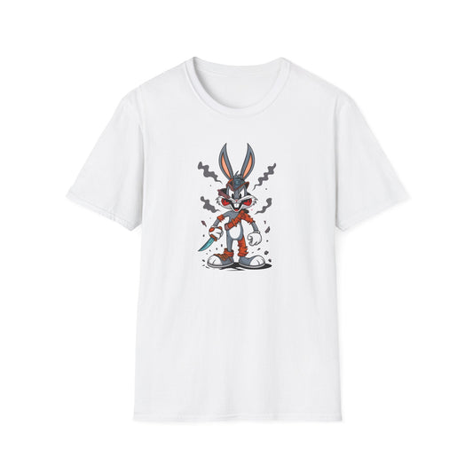 Cartoon Bunny Graphic Unisex Cotton Animal Animation Artwork Design Tee 24