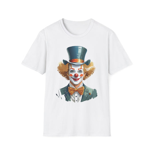 Funny Clown Shirt Unisex T Shirt Circus Style Tee With Scary Man Artwork Gildan 64000