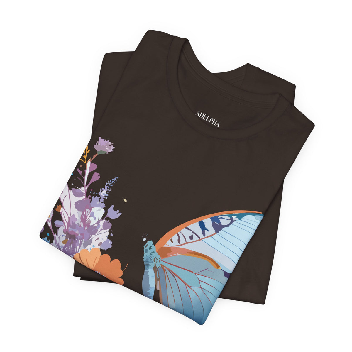 Butterfly Graphic Unisex Cotton Bella+Canvas Tee with Art Design n89