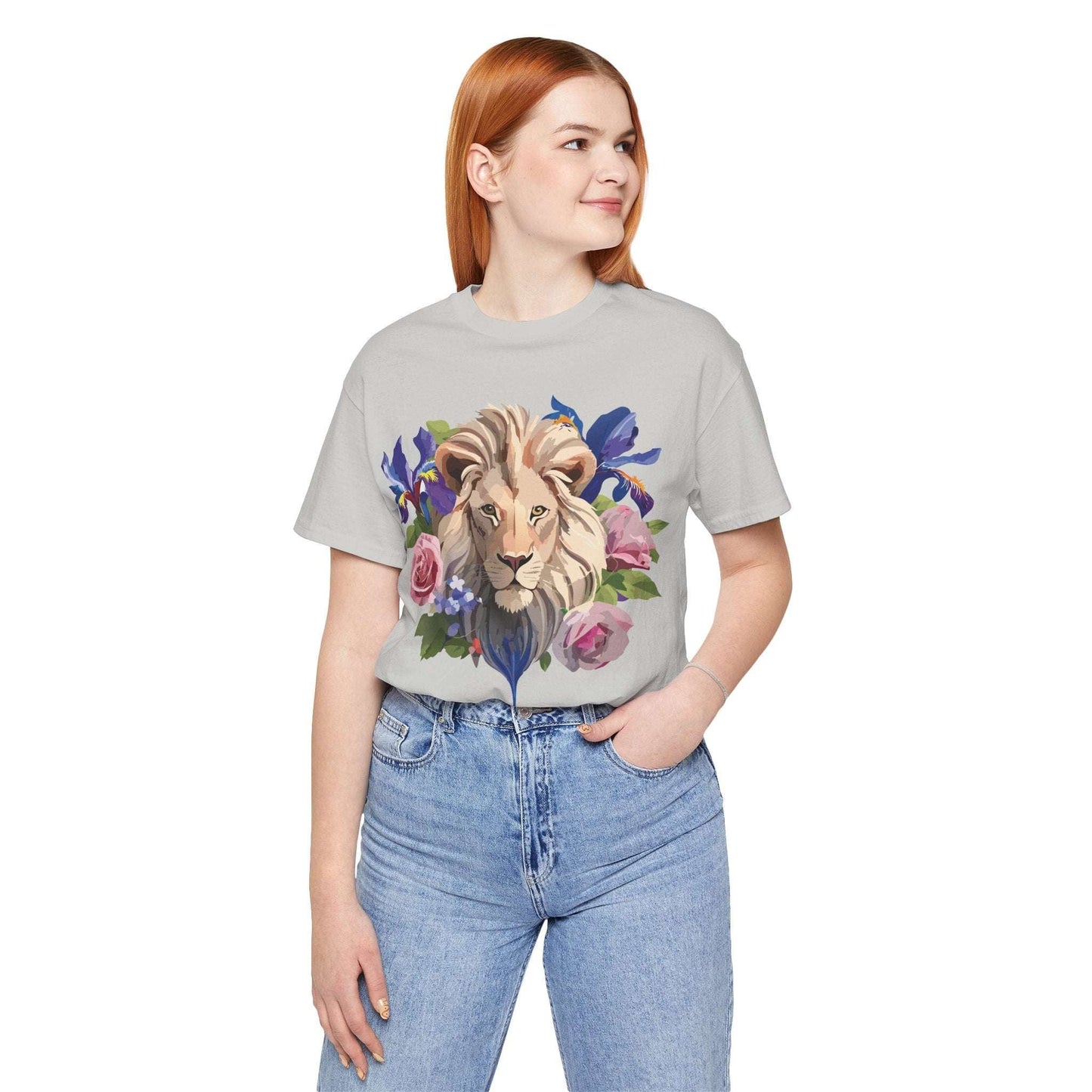 Adelpha Lion Graphic T Shirt Unisex Short Sleeve Art Design Tee Vintage Inspired