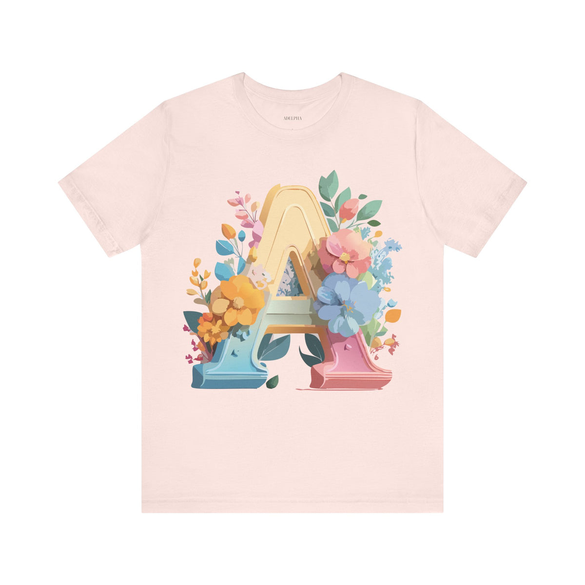 Letter A Graphic Unisex Cotton Bella+Canvas Tee with Art Letter Design