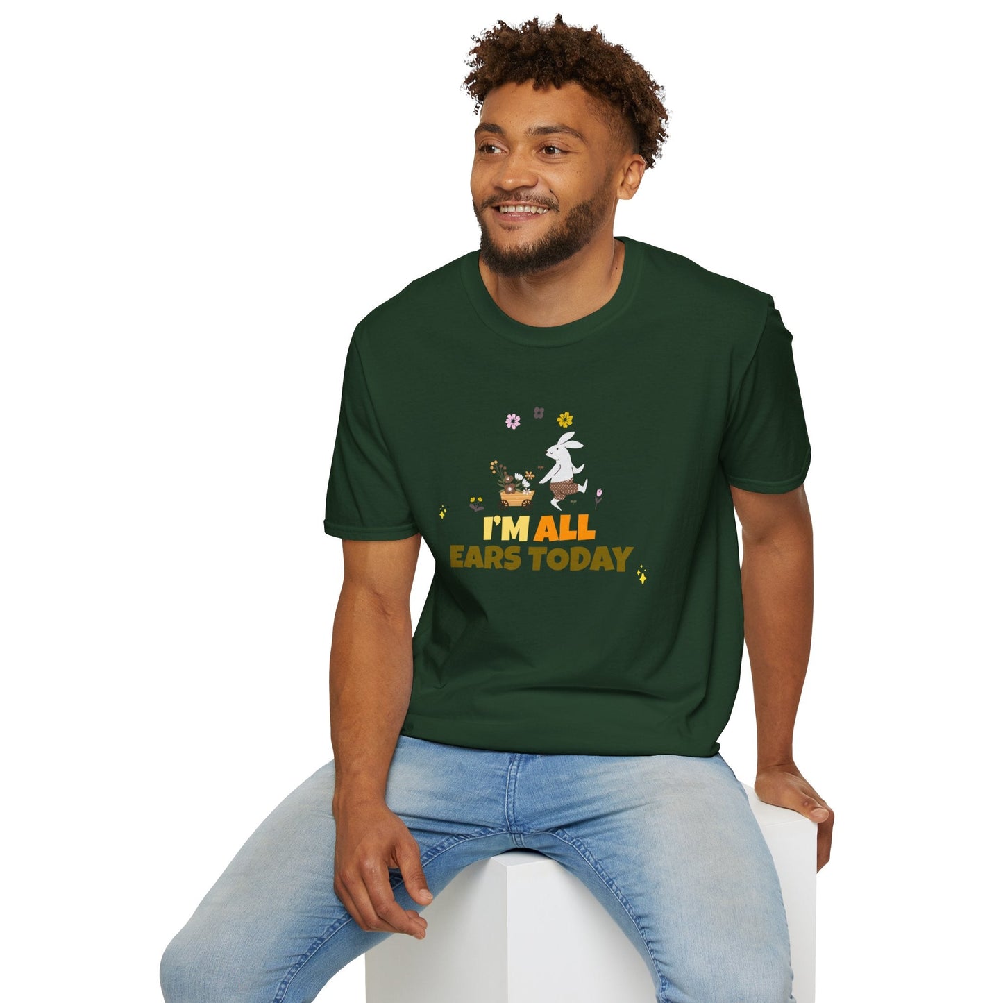 Easter Bunny T Shirt Unisex Gildan Softstyle Tee 100 Percent Ring Spun Cotton Easter Design