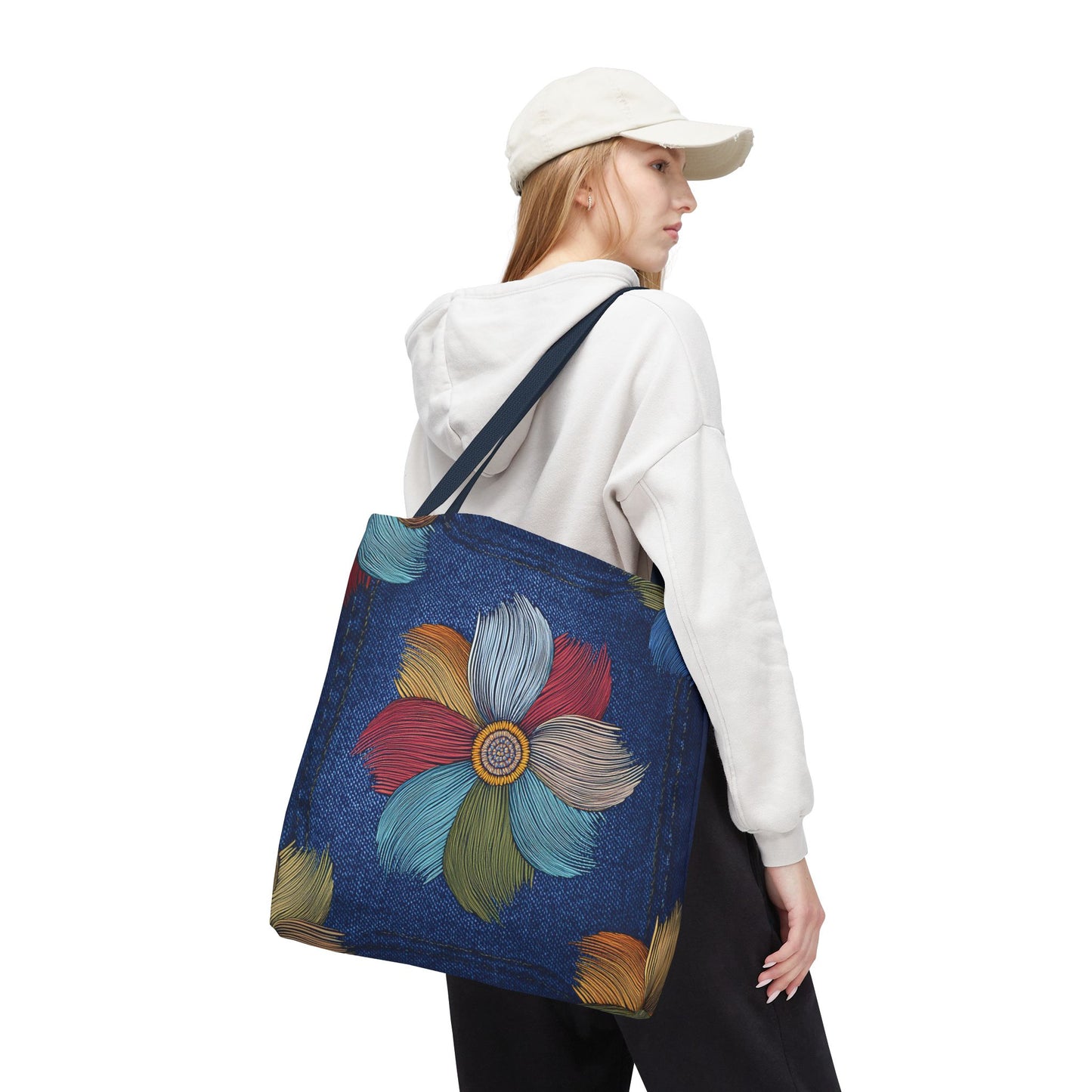 DENIM PRINT CANVAS BAG HIGH-QUALITY 100% SPUN POLY 3 SIZES CANVAS BAG-159-17