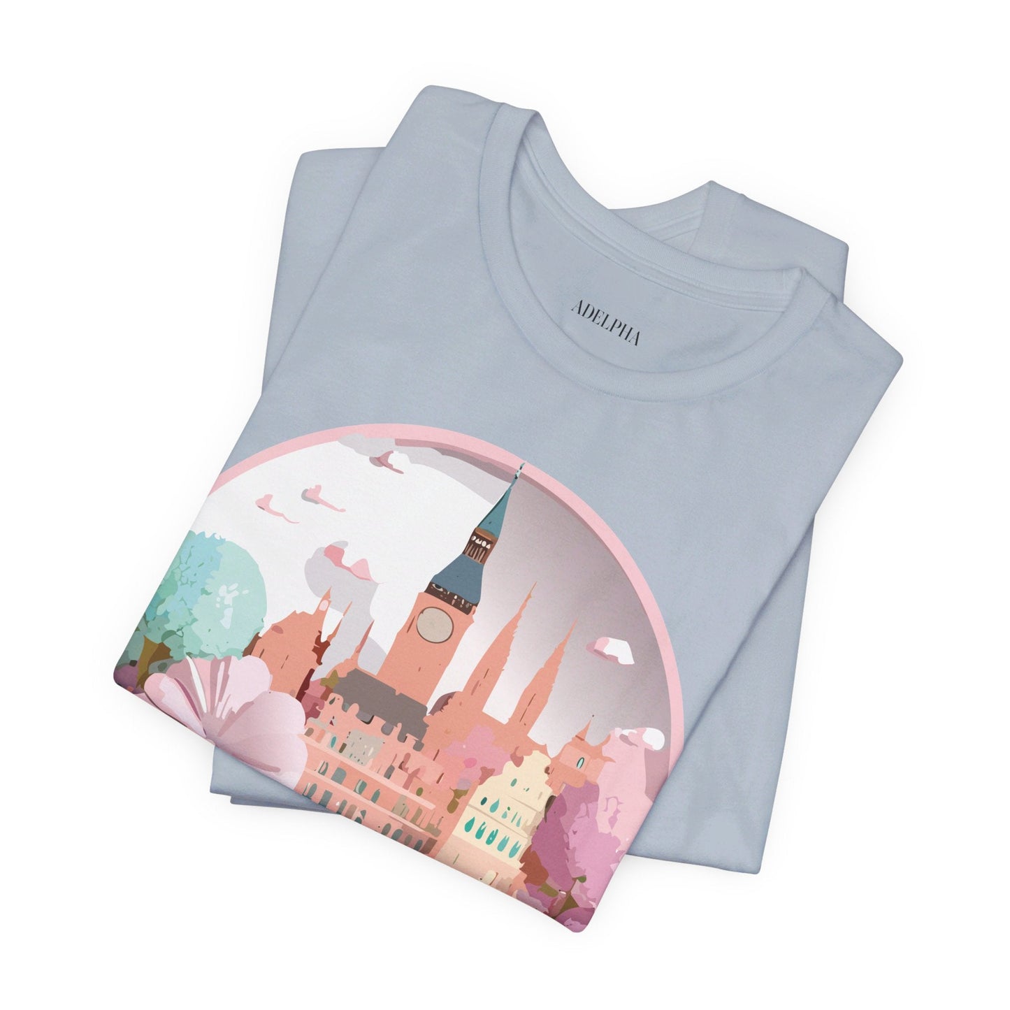 Prague Tourist Shirt Unisex Graphic Tee Featuring Vintage Inspired Art By Adelpha