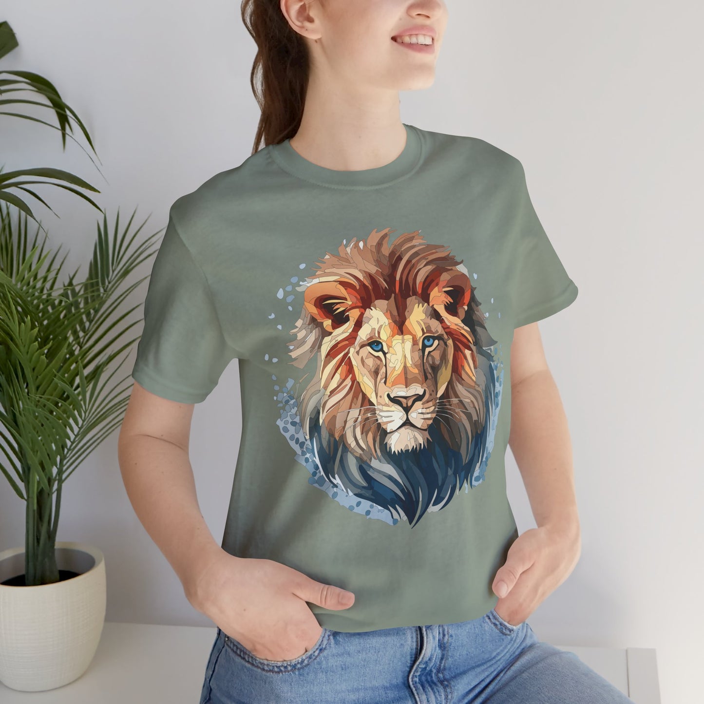 Lion Shirt, Animal Shirt, T-Shirt with Lion, Art Design Tee, Animal Tees, Safari T-Shirt 12