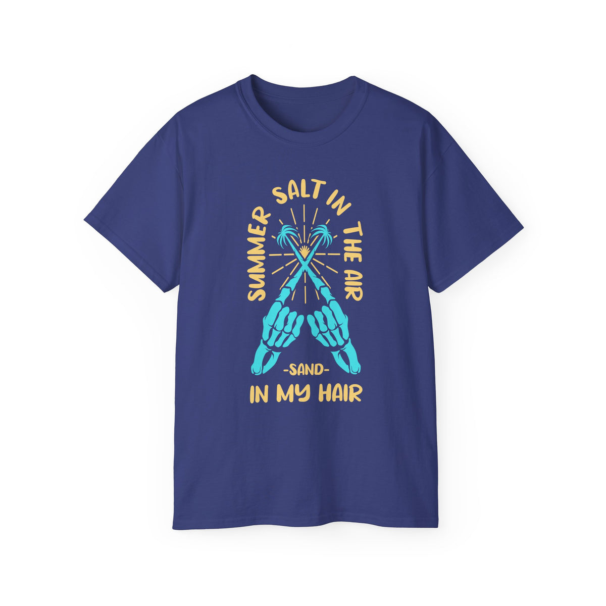 Summer Salt In The Air Sand In My Hair T-Shirt | Beach Skull Graphic