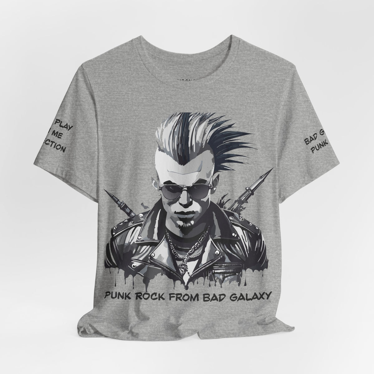 Punk Rock Graphic Unisex Cotton Bella+Canvas Tee with Art Design b29