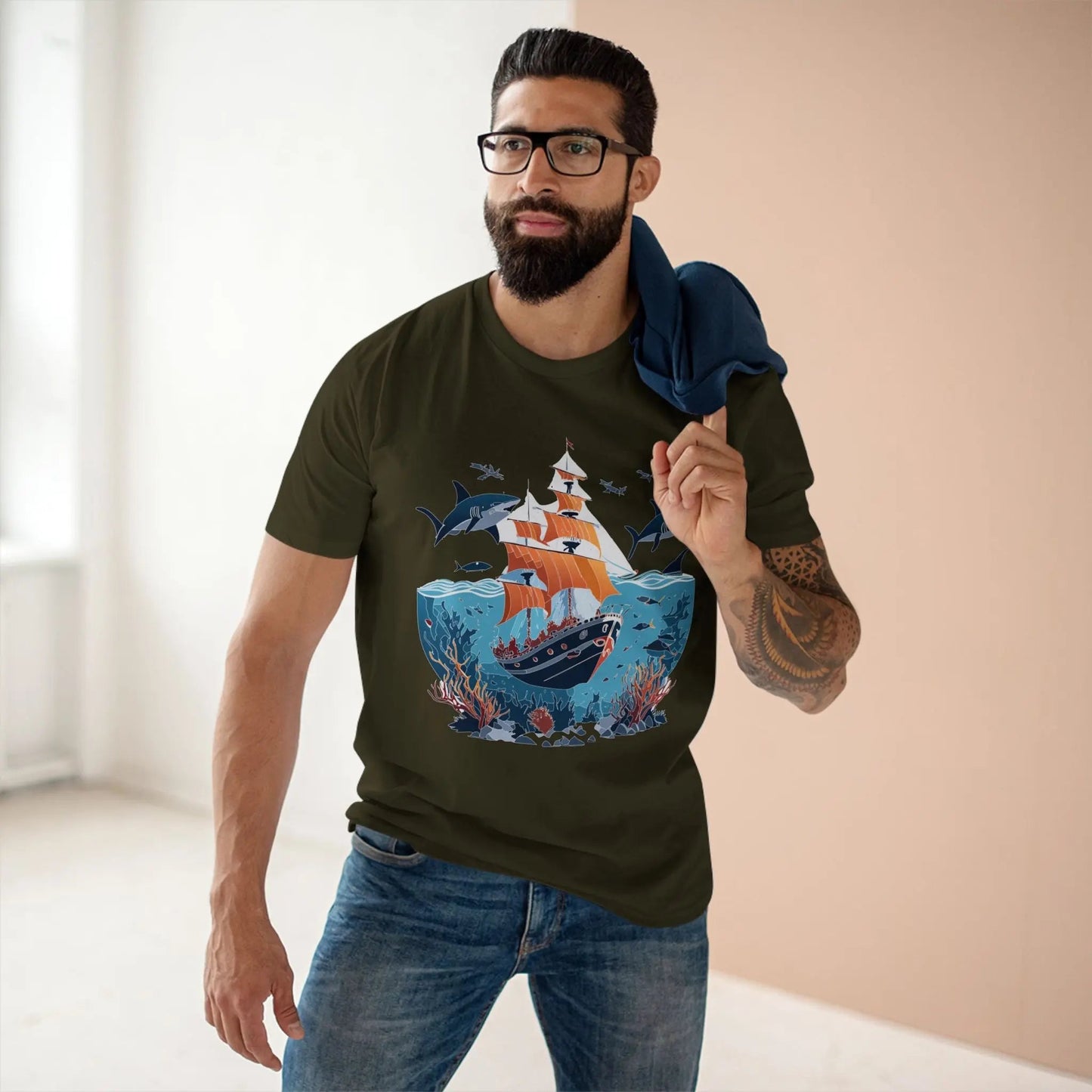 Ocean Coast Graphic Unisex 100 Cotton Staple Tee 22