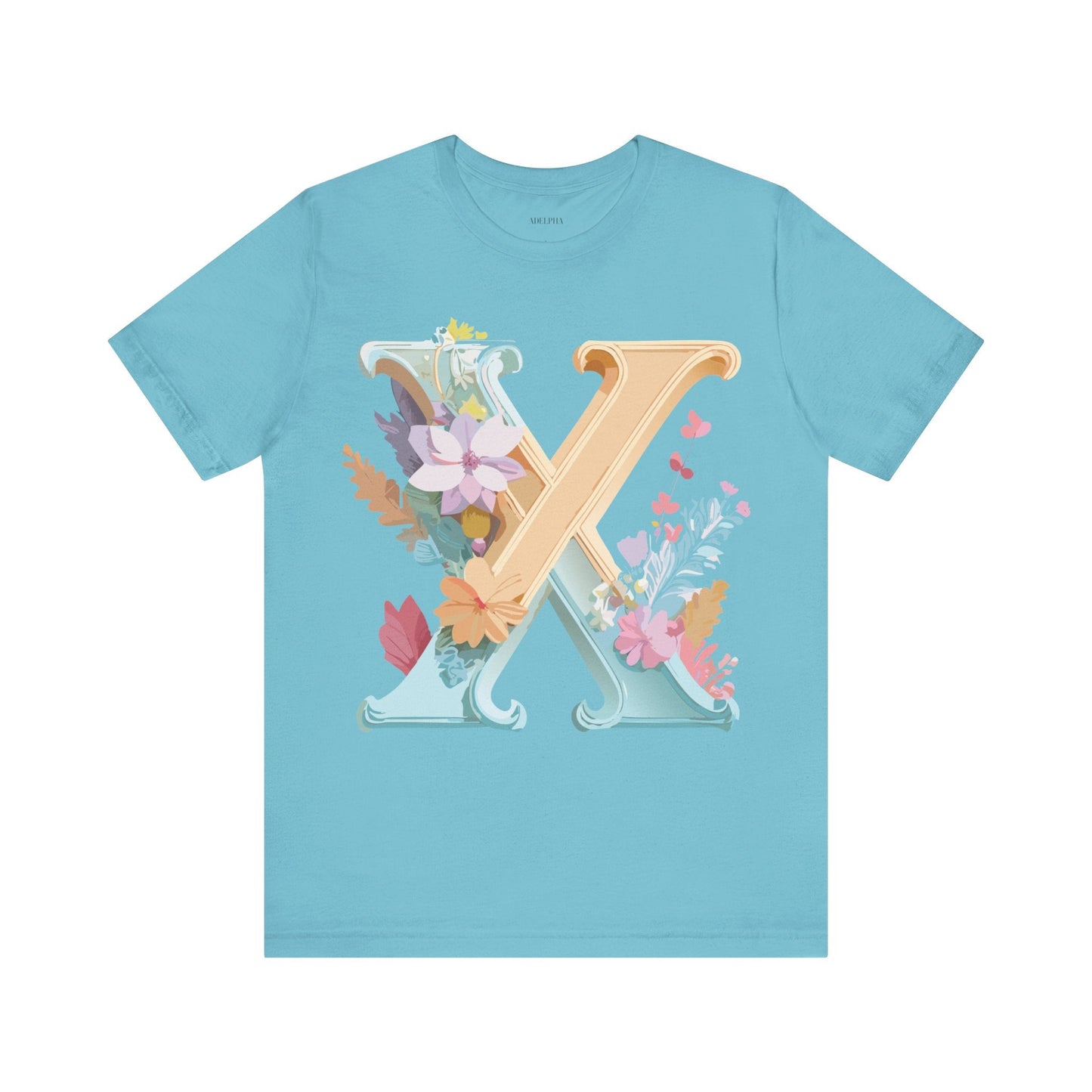 Letter X Shirt Unisex Graphic Tee Adelpha Vintage Inspired Artwork Short Sleeve Edition