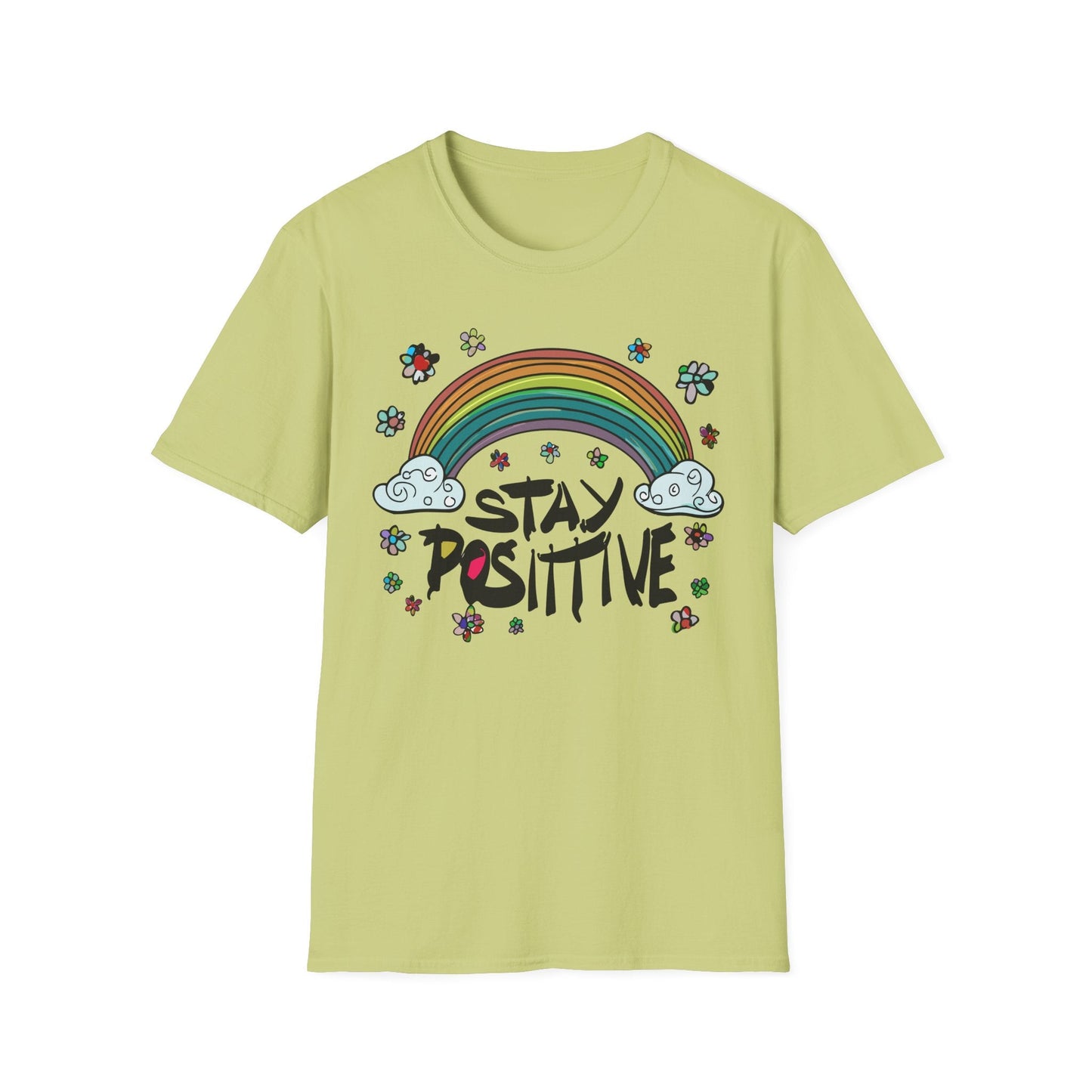 Positive Slogan T Shirt Unisex Softstyle Tee With Positive Words And Good Quotes Gildan 64000