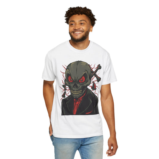 Camiseta unisex de algodón con calavera 