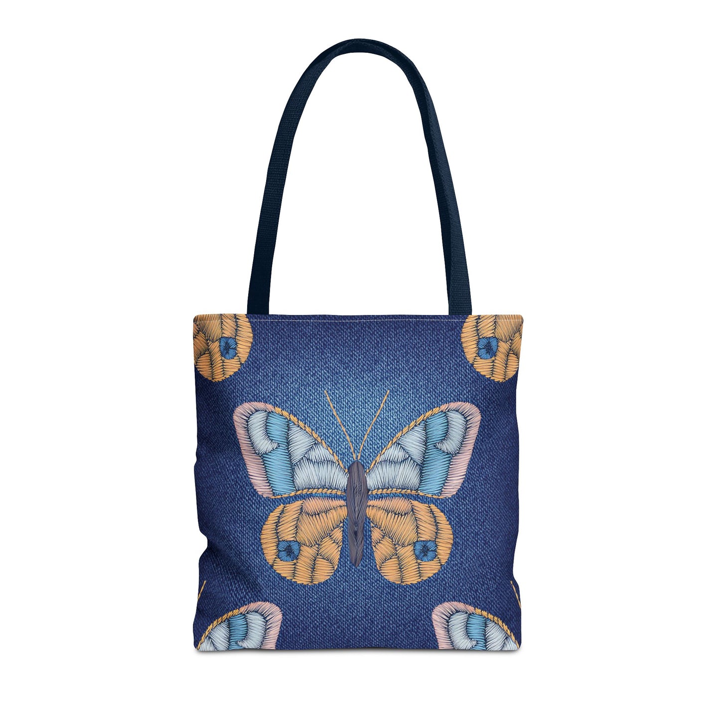 Denim Fabric Imitation Print Unisex Canvas Bag Poly Spun 3 Sizes Tote Bag 175