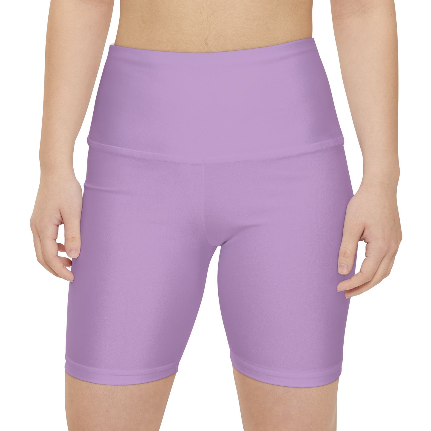 Blush Lilac High-Waist Workout Shorts — Women's Athletic Biker Shorts