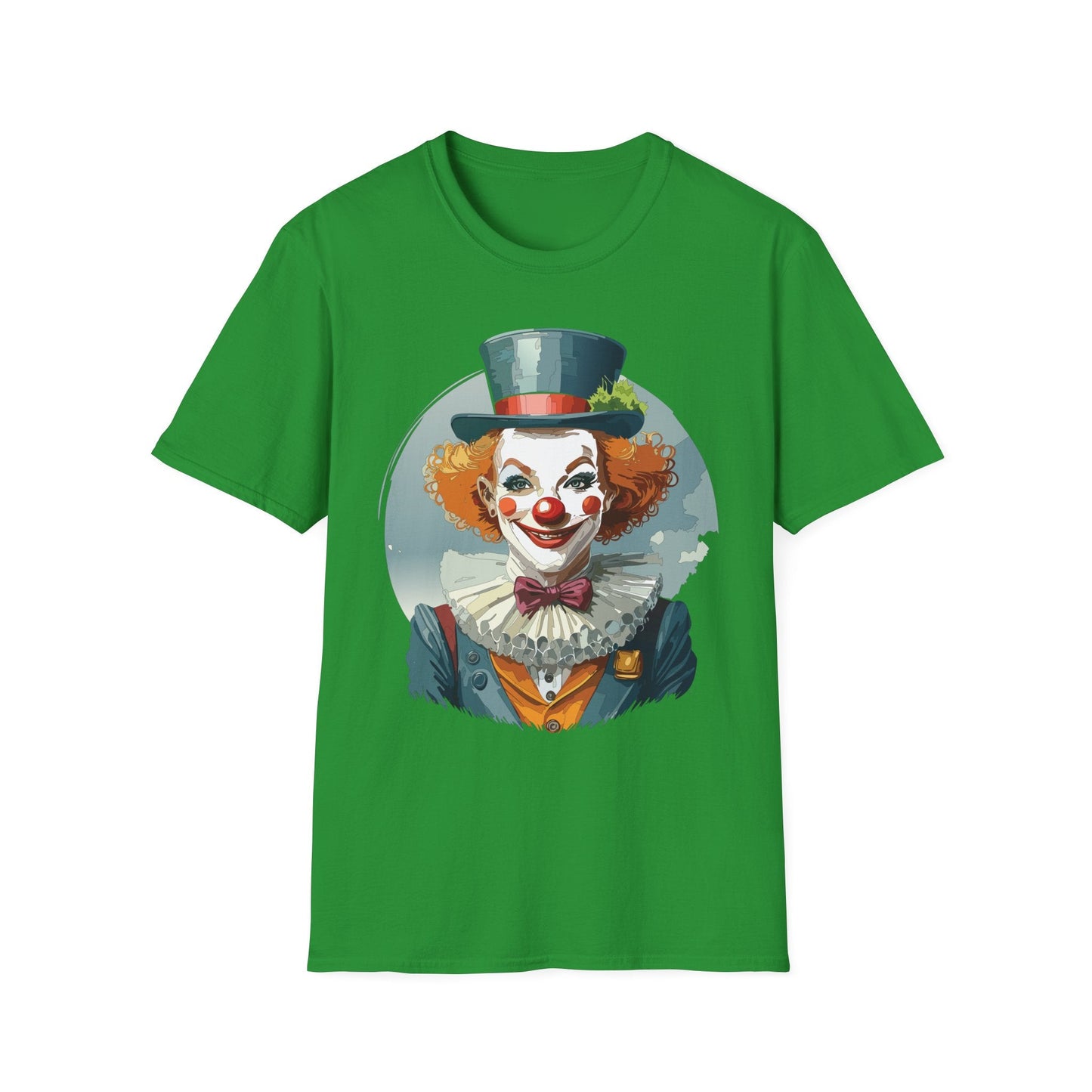 Unisex Clown Shirt Funny Man Circus Design Hundred Percent Ring Spun Cotton Gildan Softstyle Tee
