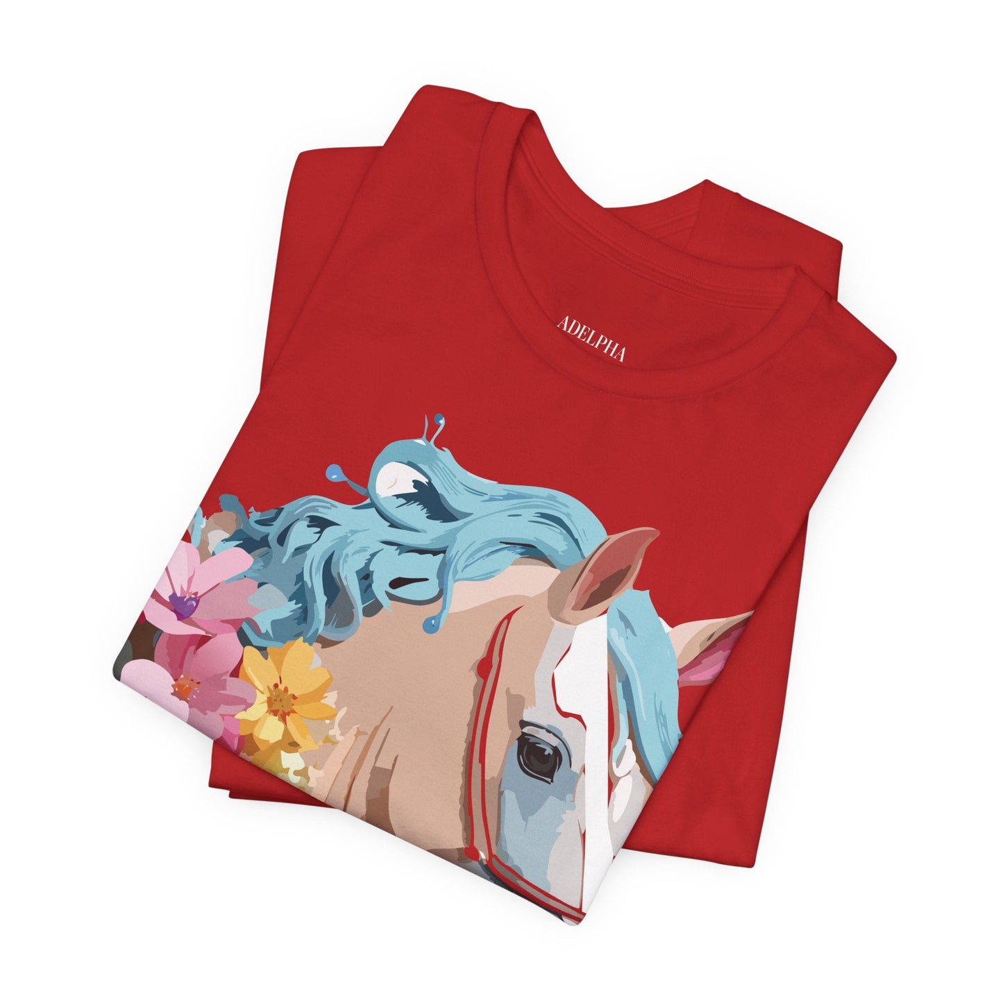 Unisex Horse Graphic Tee From Adelpha Vintage Inspired Art Shirt Short Sleeve Jersey
