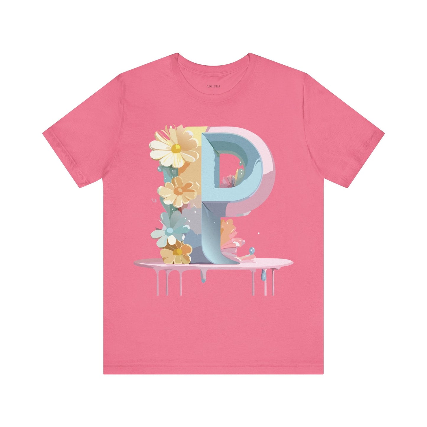 Adelpha Letter P Graphic T Shirt Unisex Vintage Inspired Art Tee for Everyday Style