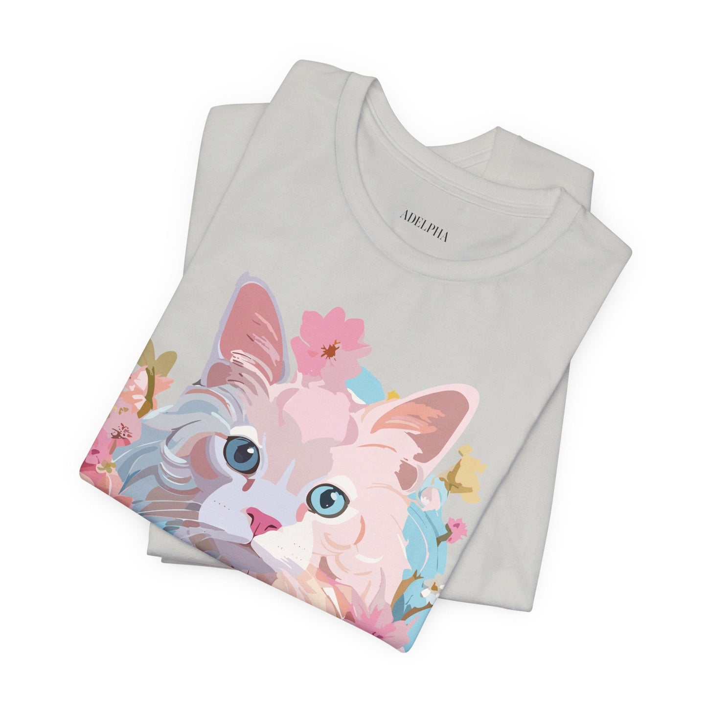 Cat Graphic T Shirt Unisex Short Sleeve Vintage Adelpha Art Tee