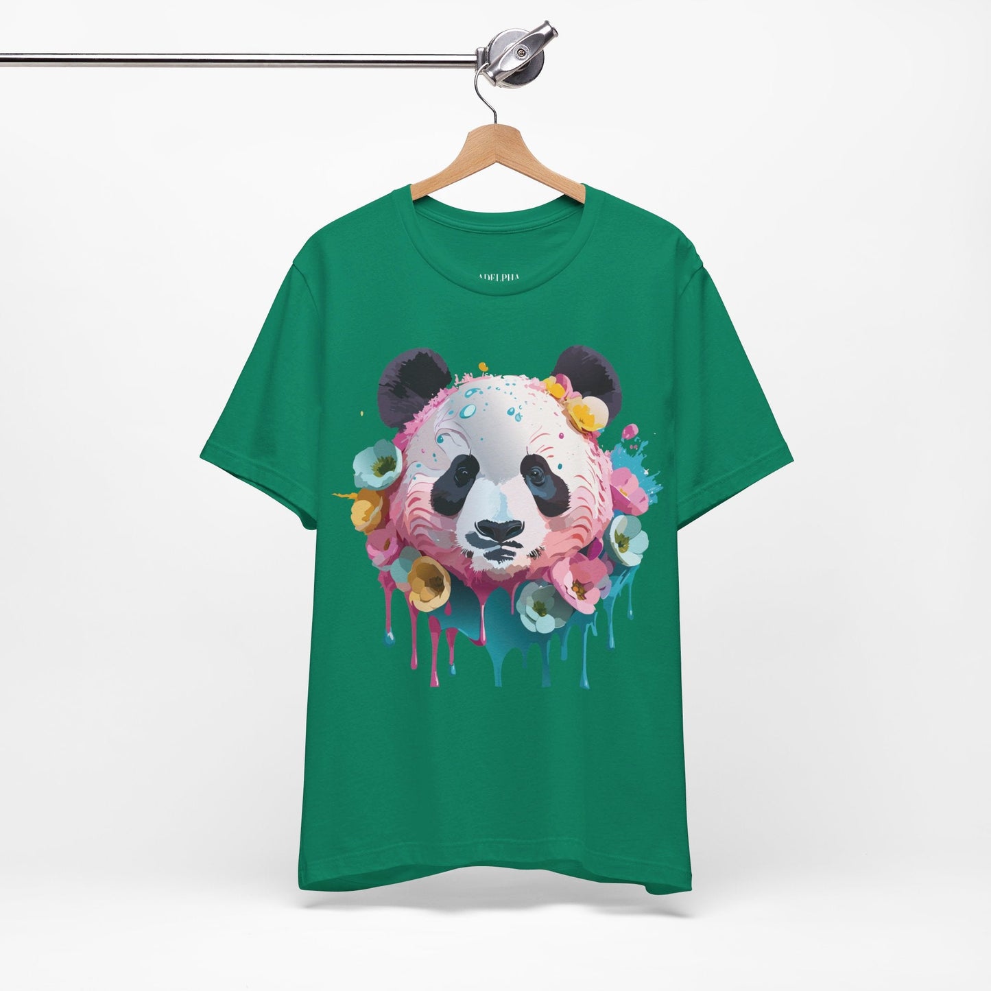 Panda Graphic Unisex 100 Cotton Vintage Art with Animal T-Shirt 5