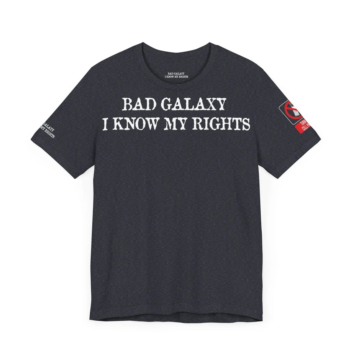 Red Stamp Tee Shirt 100 Percent Cotton From Bad Galaxy Eco Friendly Inks Made To Order In USA