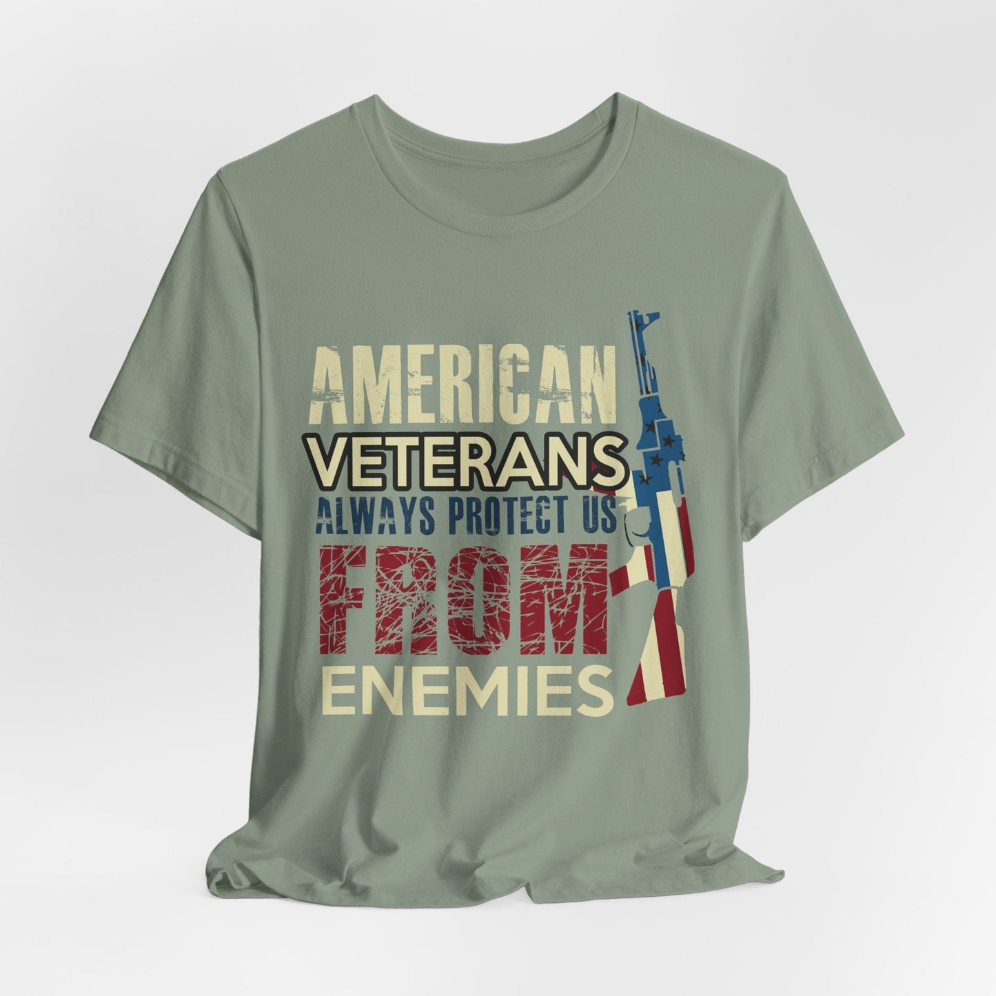 Army Veteran Patriotic Graphic Design Unisex Cotton T-Shirt v44