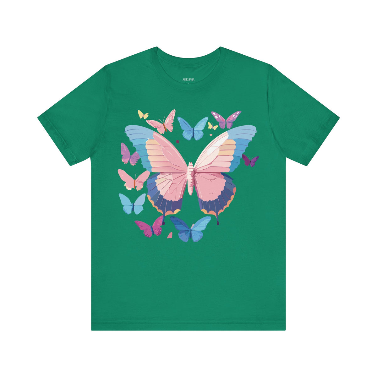 Butterfly Graphic Unisex Cotton Bella+Canvas Tee with Art Design n62