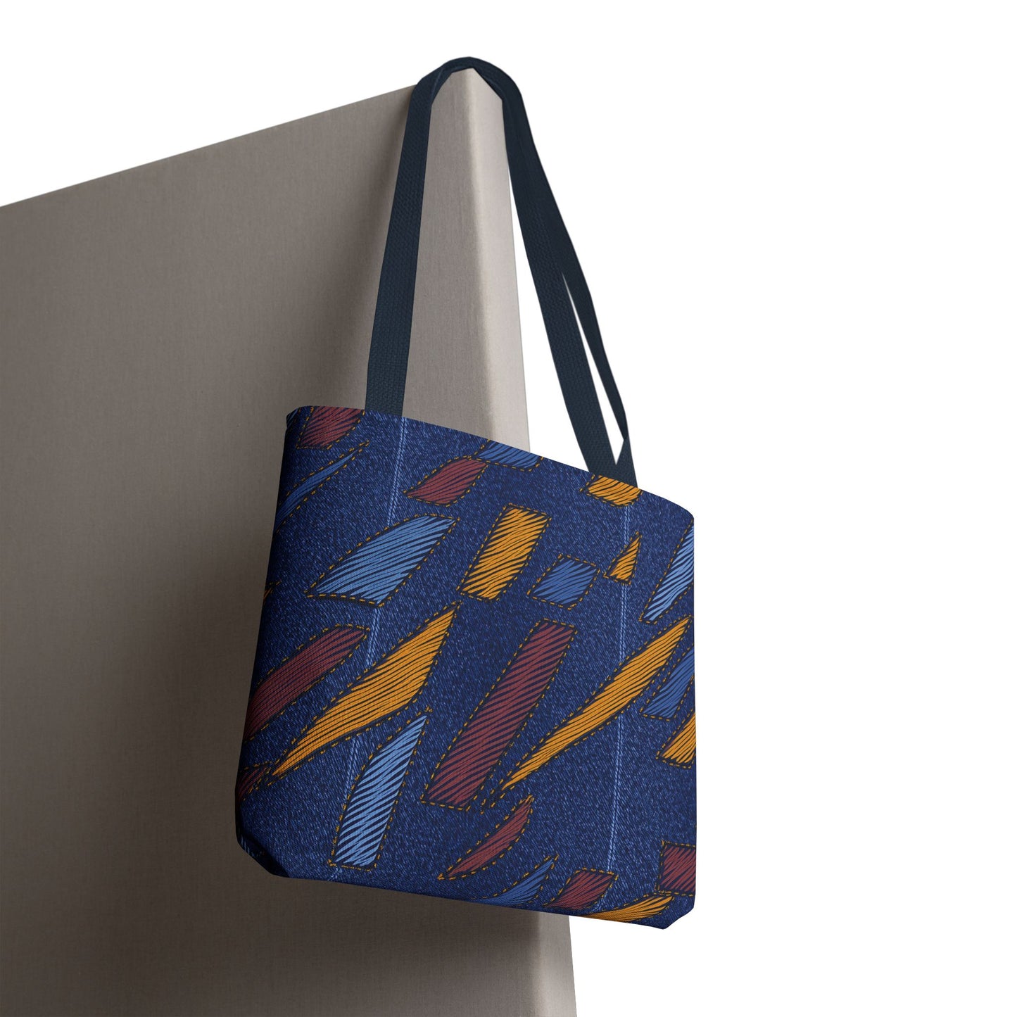 Denim Fabric Imitation Print Unisex Canvas Bag Poly Spun 3 Sizes Tote Bag 149