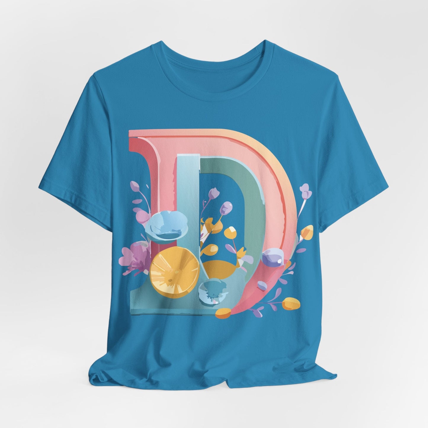 Letter D Shirt Unisex Jersey Graphic Tee From Adelpha With Vintage Inspired Artwork Short Sleeve