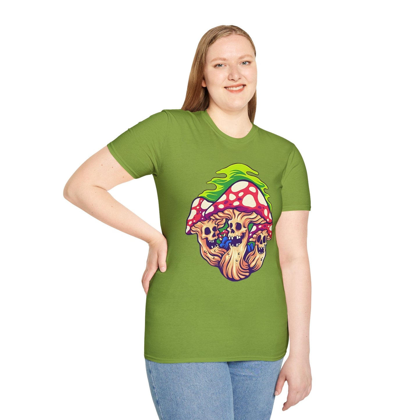 Mashroom Tee Shirt Unisex Softstyle Gildan 64000 Cotton With Funny Mashroom Design