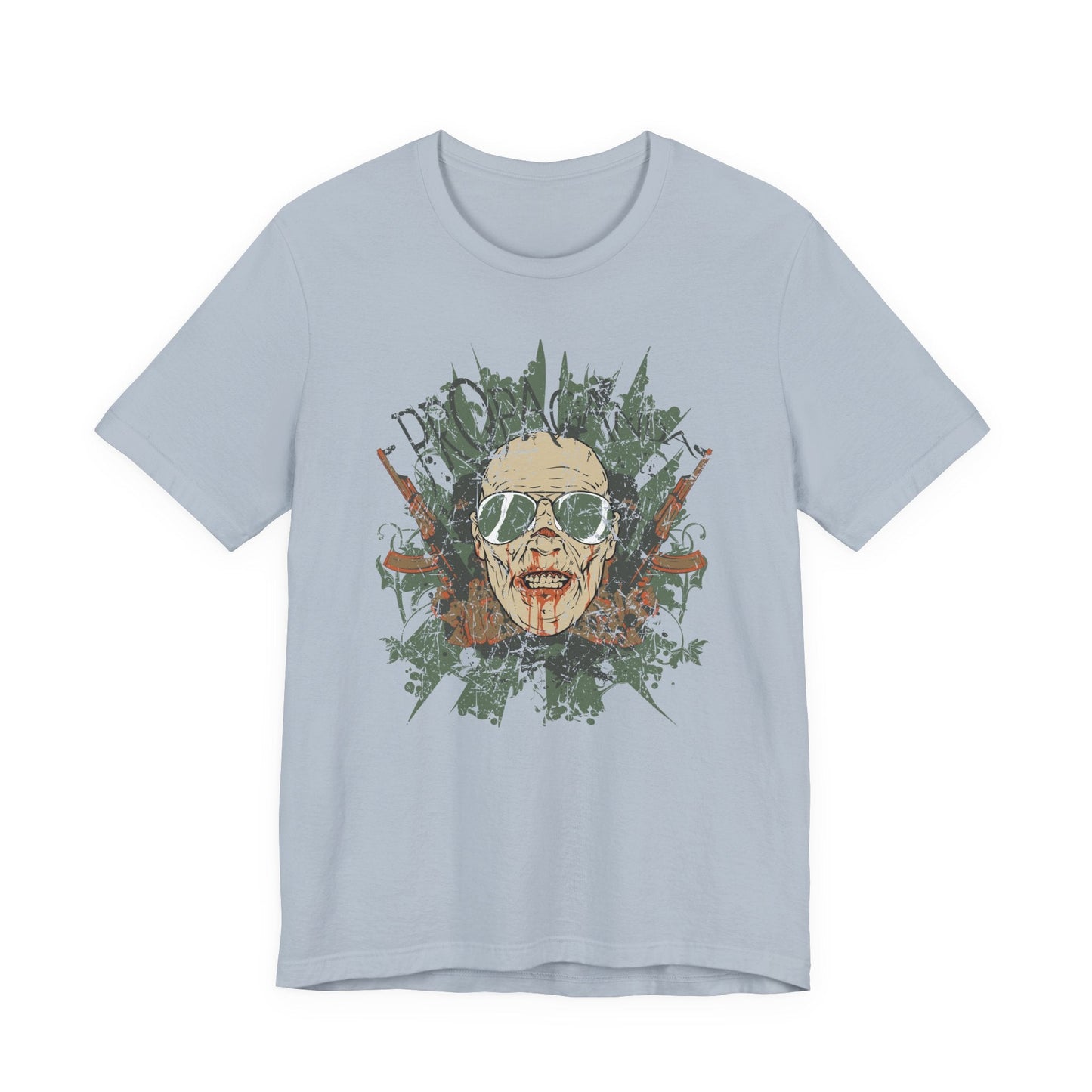 Retro Skull Floral Graphic Design Unisex Cotton T-Shirt G-2