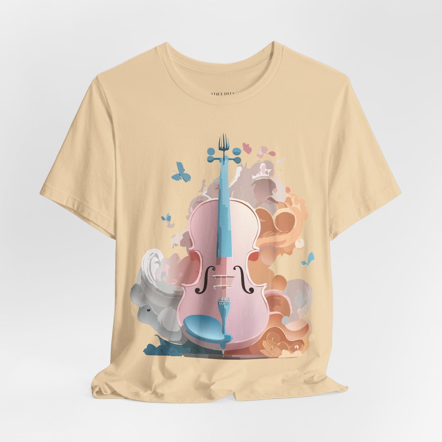 Music Graphic Unisex 100 Cotton Vintage Art with Musical Elements Tee 7