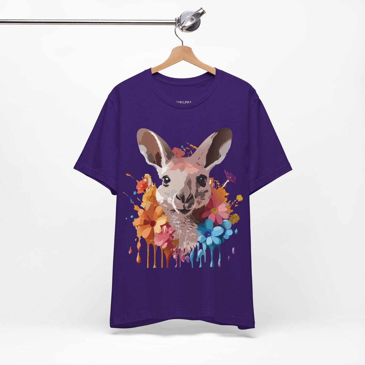 Kangaroo Graphic T Shirt Unisex Adelpha Art Design Vintage Inspired Tee With Original Artwork