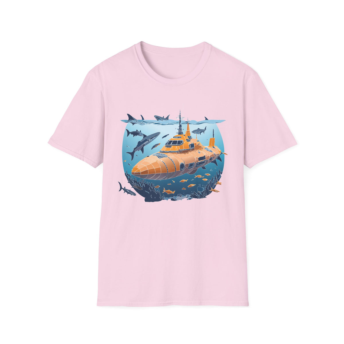 Ocean U boat Graphic Tee Gildan Unisex 100 Cotton Tee Shirt h38