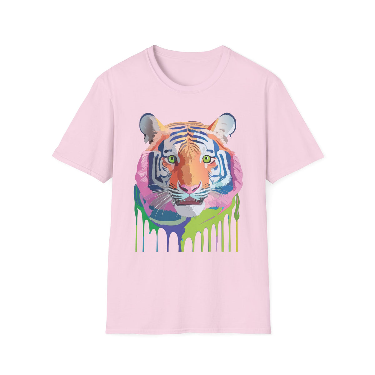 Colorful Drip Tiger T-Shirt | Vibrant Painted Tiger Tee