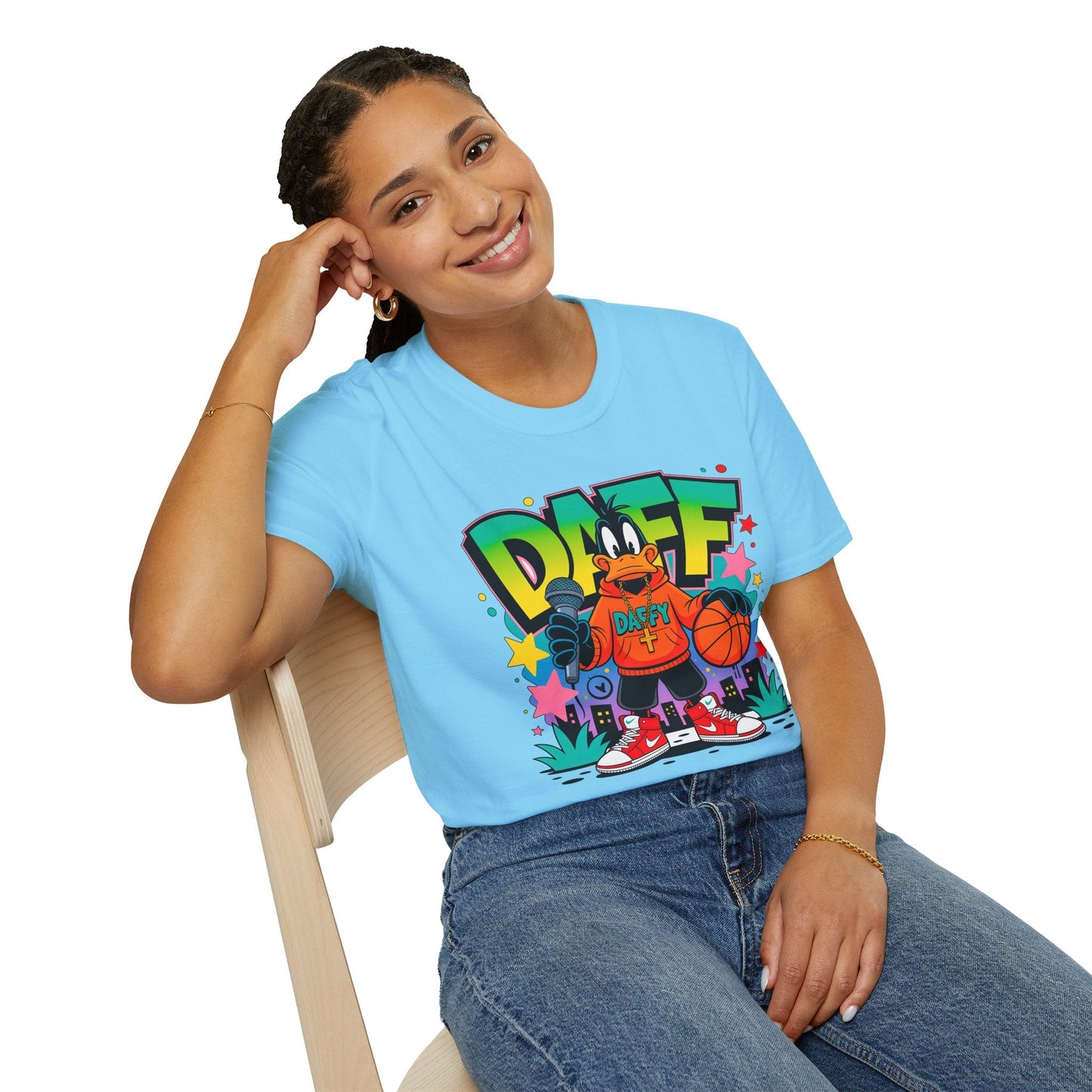 Unisex Cartoon T Shirt With Animation Design Funny Animals Tee Gildan Softstyle 64000