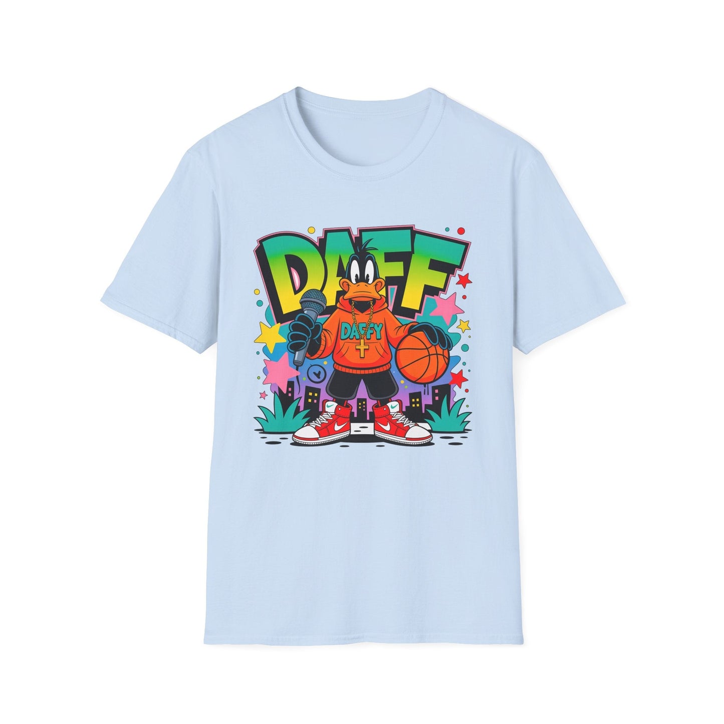 Unisex Cartoon T Shirt With Animation Design Funny Animals Tee Gildan Softstyle 64000