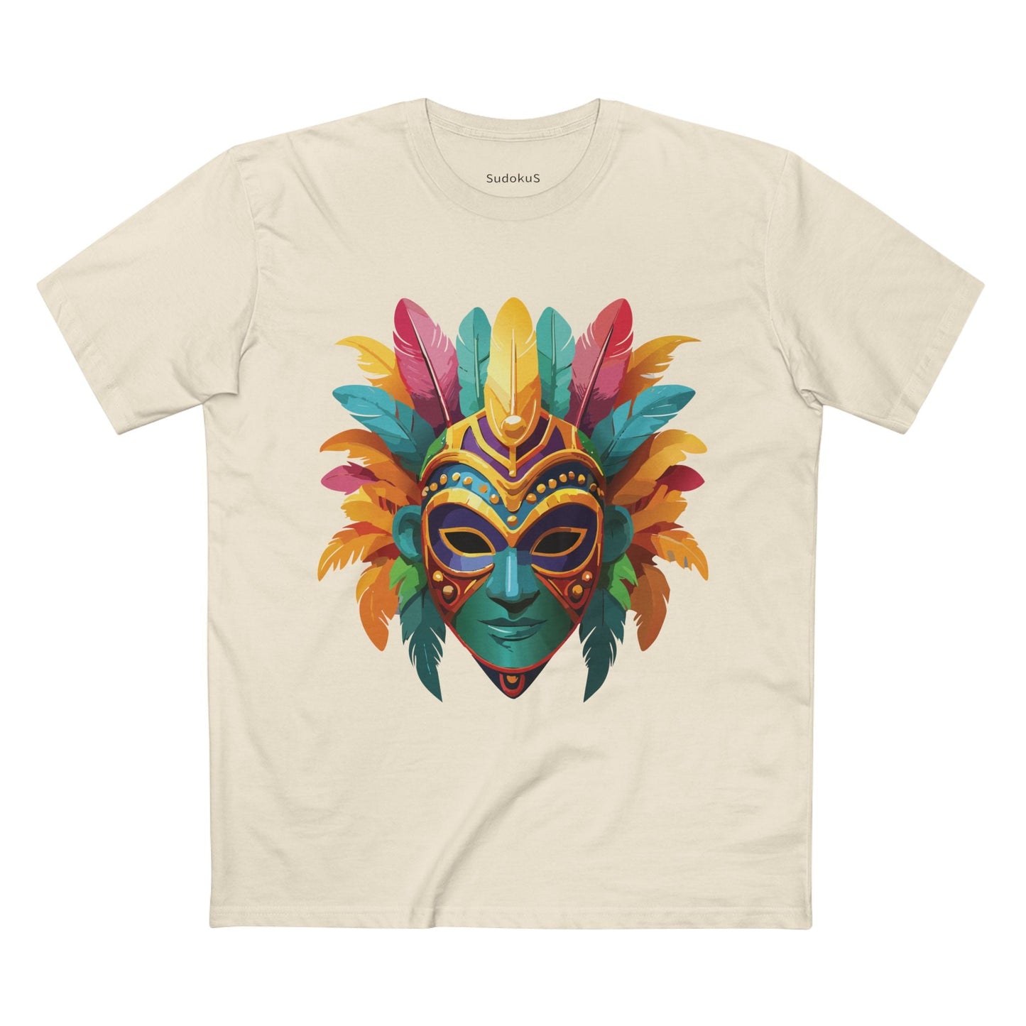 Mask Graphic Unisex 100 Cotton Staple Tee 1