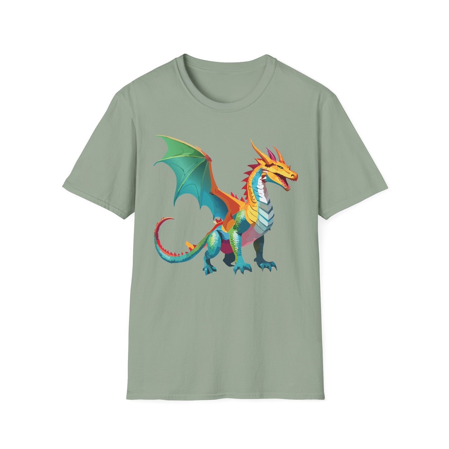 Dragon Graphic Unisex Cotton Softstyle Art Design Tee With Animals 8