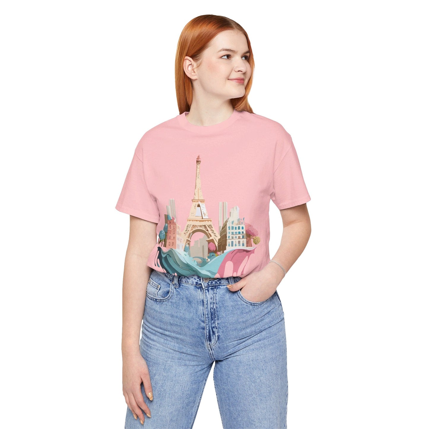 Paris Tourist Shirt Unisex Graphic Tee With Vintage Inspired Artwork Adelpha Art Design