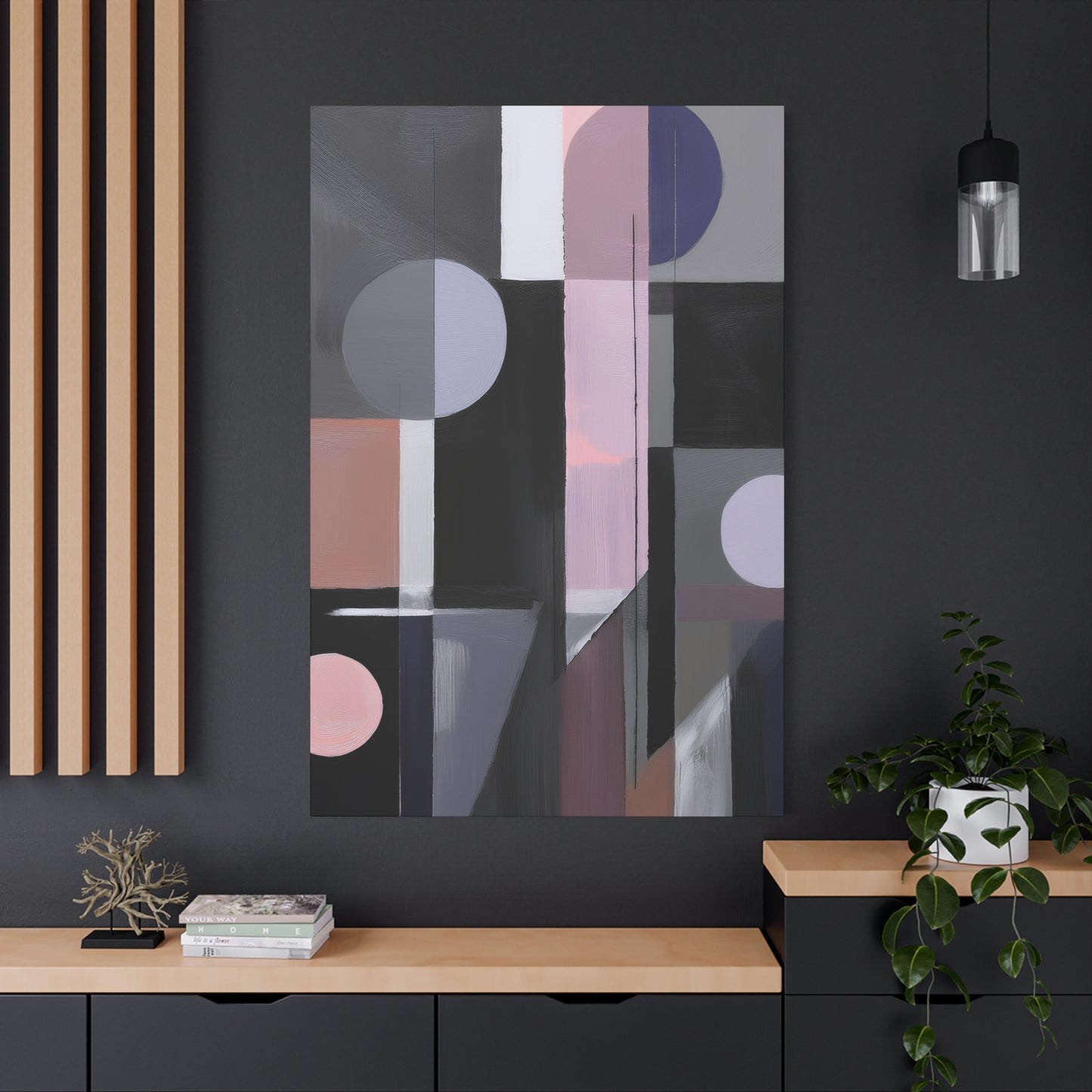 Abstract Geometric Painting Print Canvas 20x24,20x30,24x30 24x32,24x36,30x40 32x48,36x48,40x60 Pine-Wood Inner Frame ABS-48