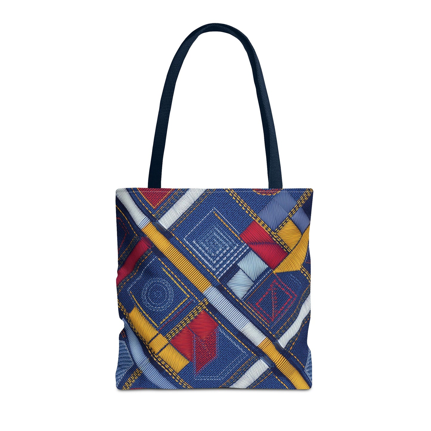 Denim Fabric Imitation Print Unisex Canvas Bag Poly Spun 3 Sizes Tote Bag 189-5