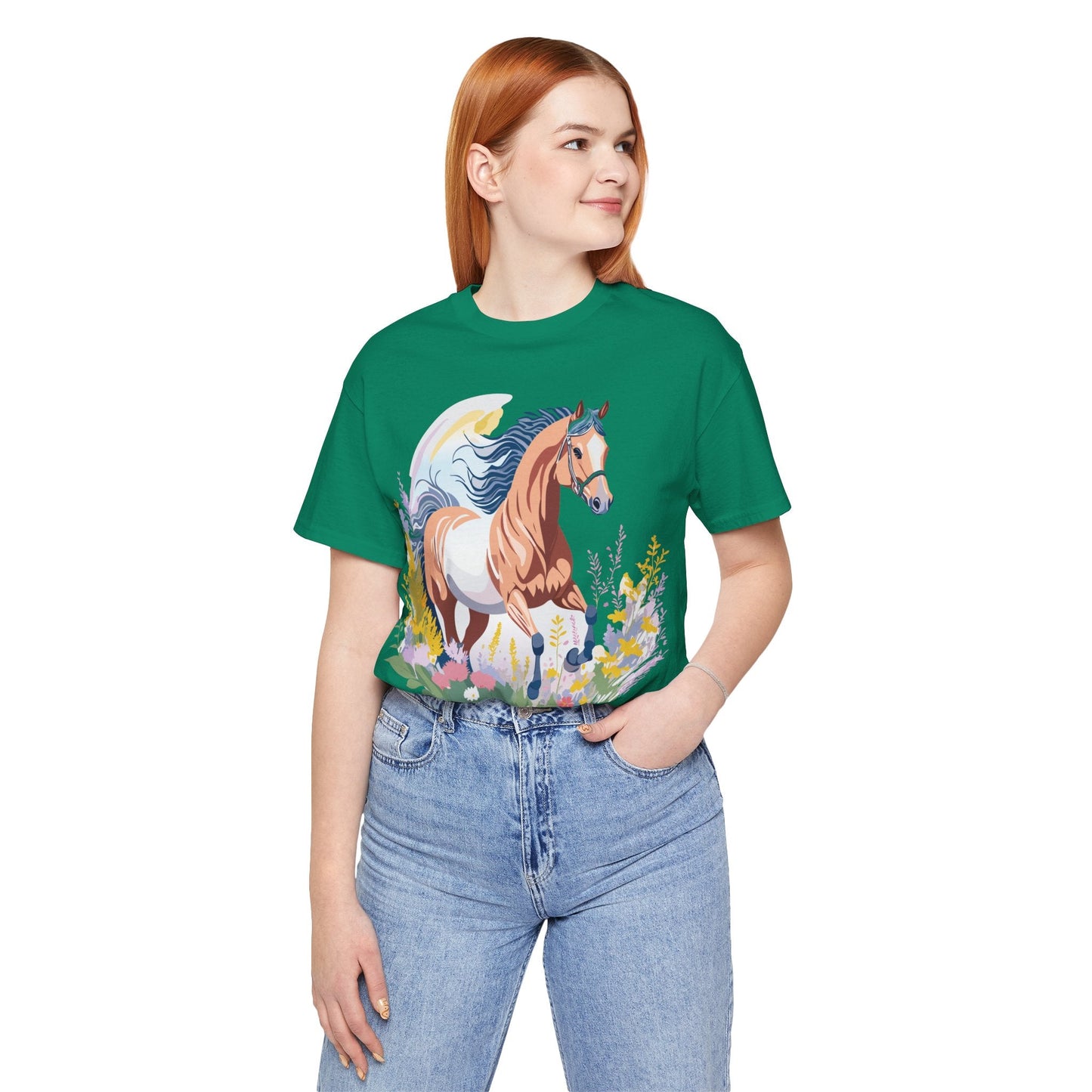 Horse Graphic Unisex 100 Cotton Vintage Animal Art T-Shirt 4