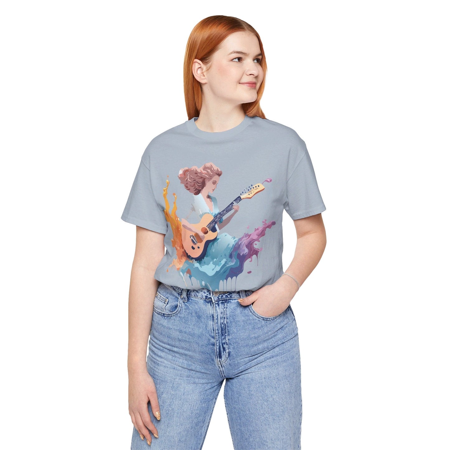 Music Graphic Unisex 100 Cotton Vintage Art with Musical Elements Tee 38