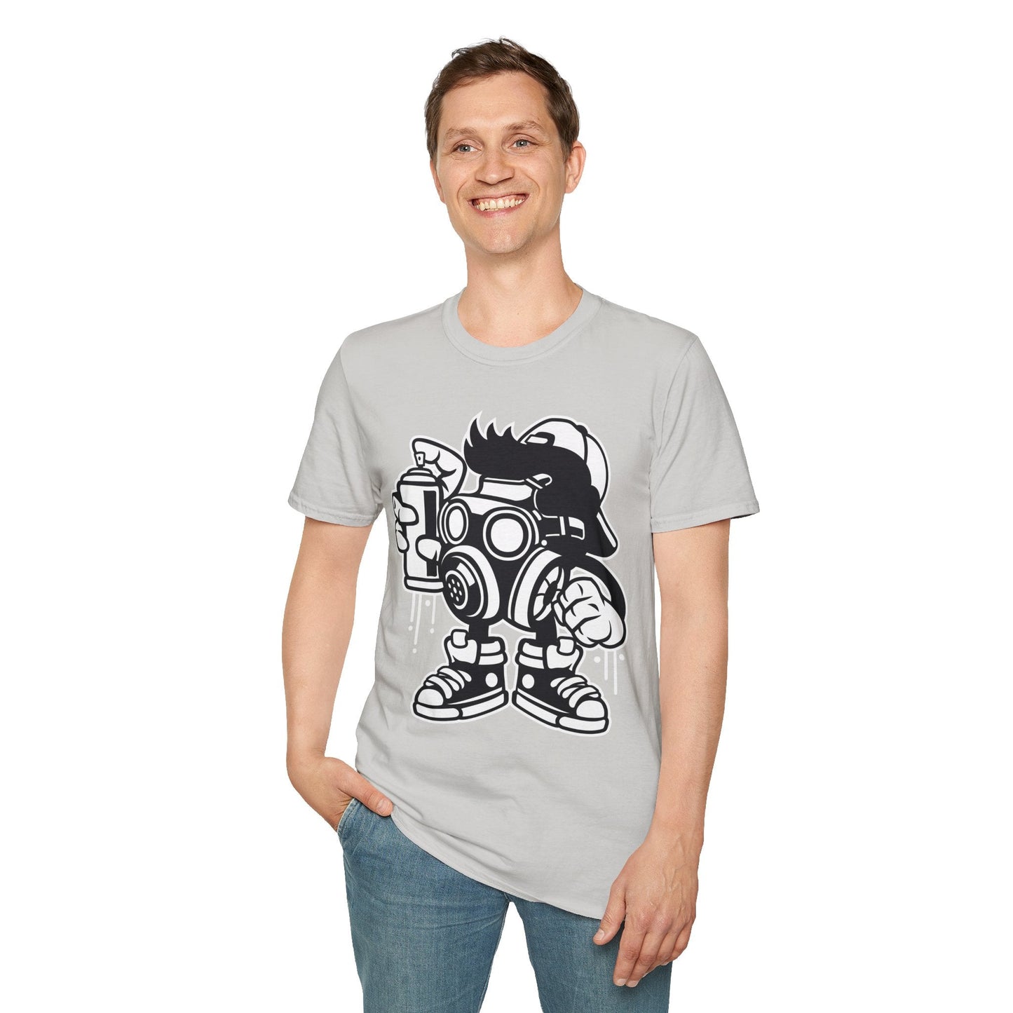 Cartoon T Shirt Unisex Animation Tee Funny Art Design Gildan Softstyle 64000 Ring Spun Cotton