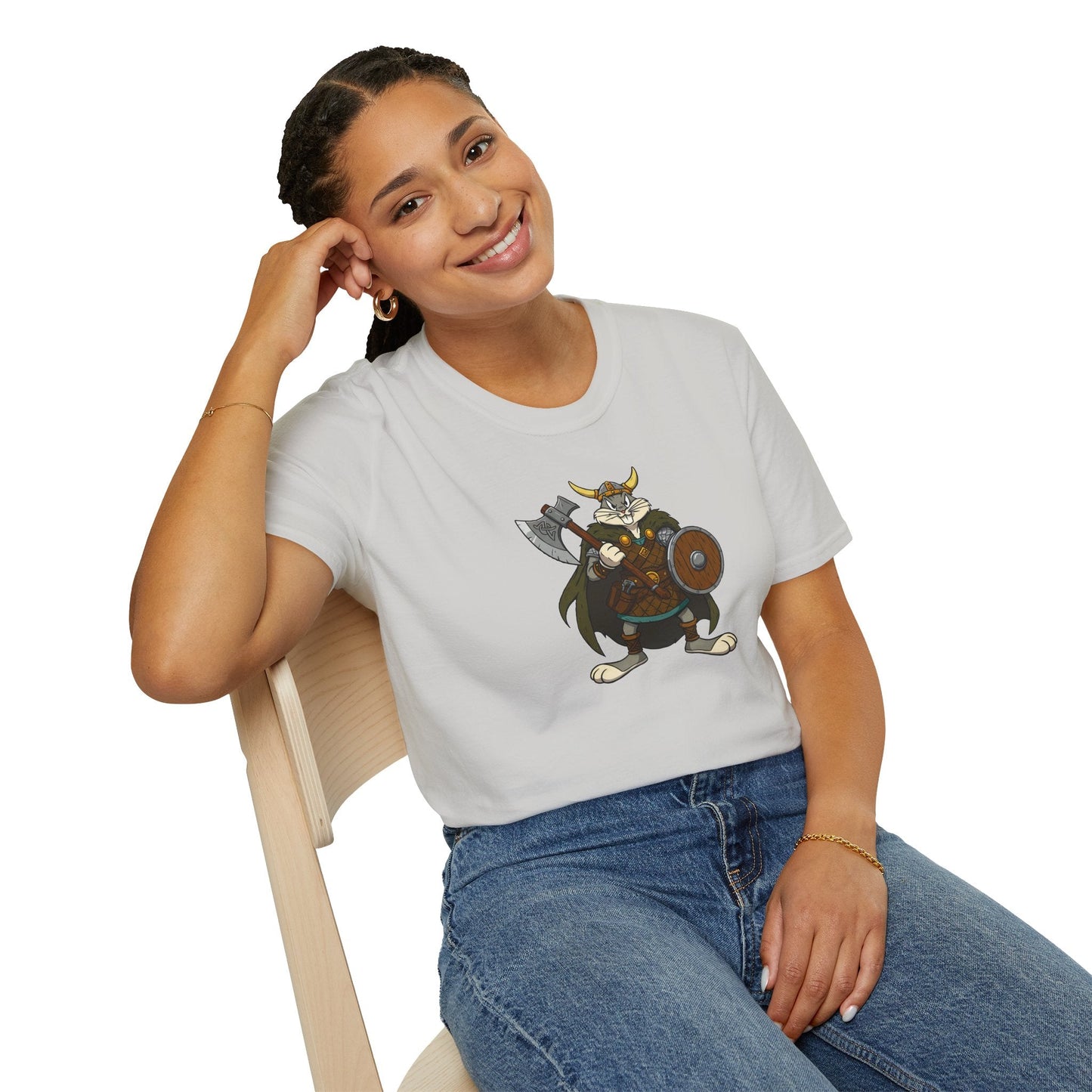 Bugs Bunny T Shirt Cartoon Design Unisex Graphic Tee Gildan Softstyle 64000 Animation Artwork