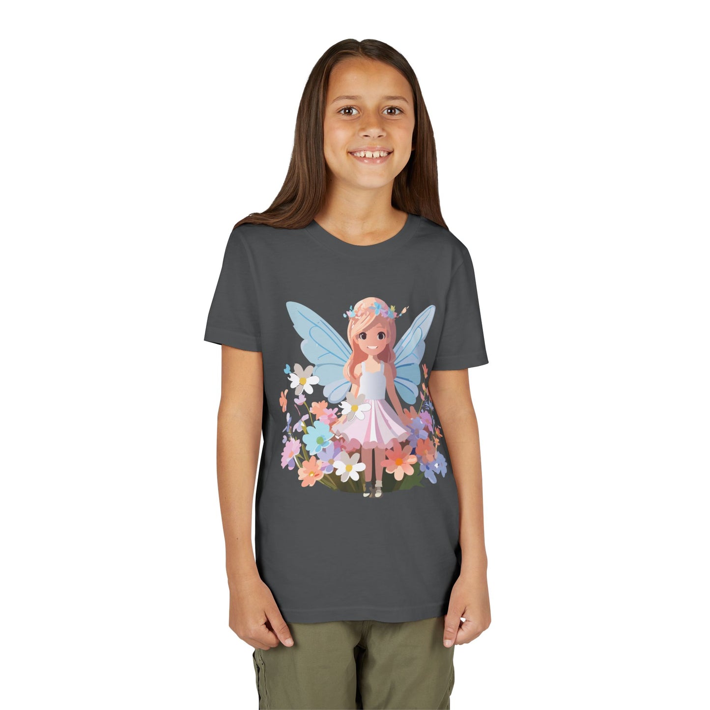 Enchanting Fairy Floral Youth Short Sleeve Tee - Perfect for Spring Celebrations (9-14)