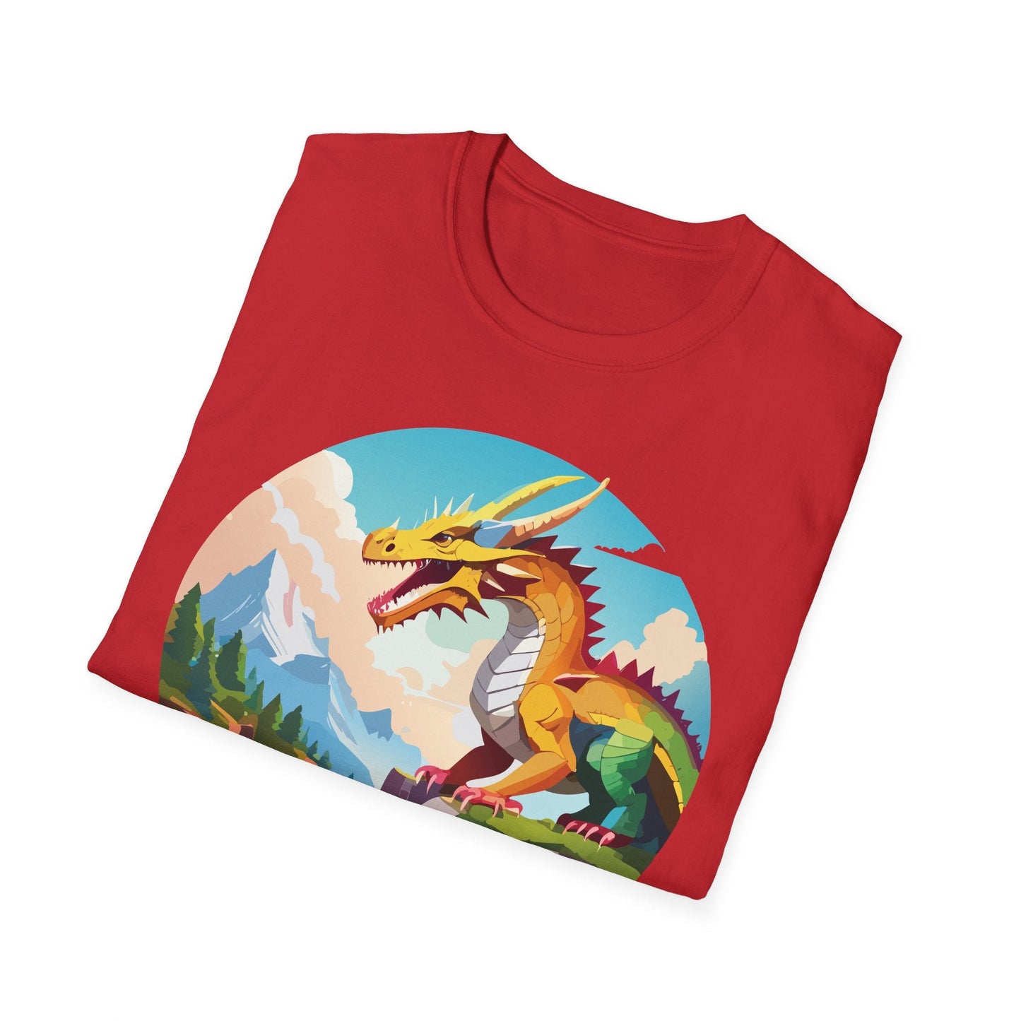 Dragon Graphic Unisex Cotton Softstyle Art Design Tee With Animals 25