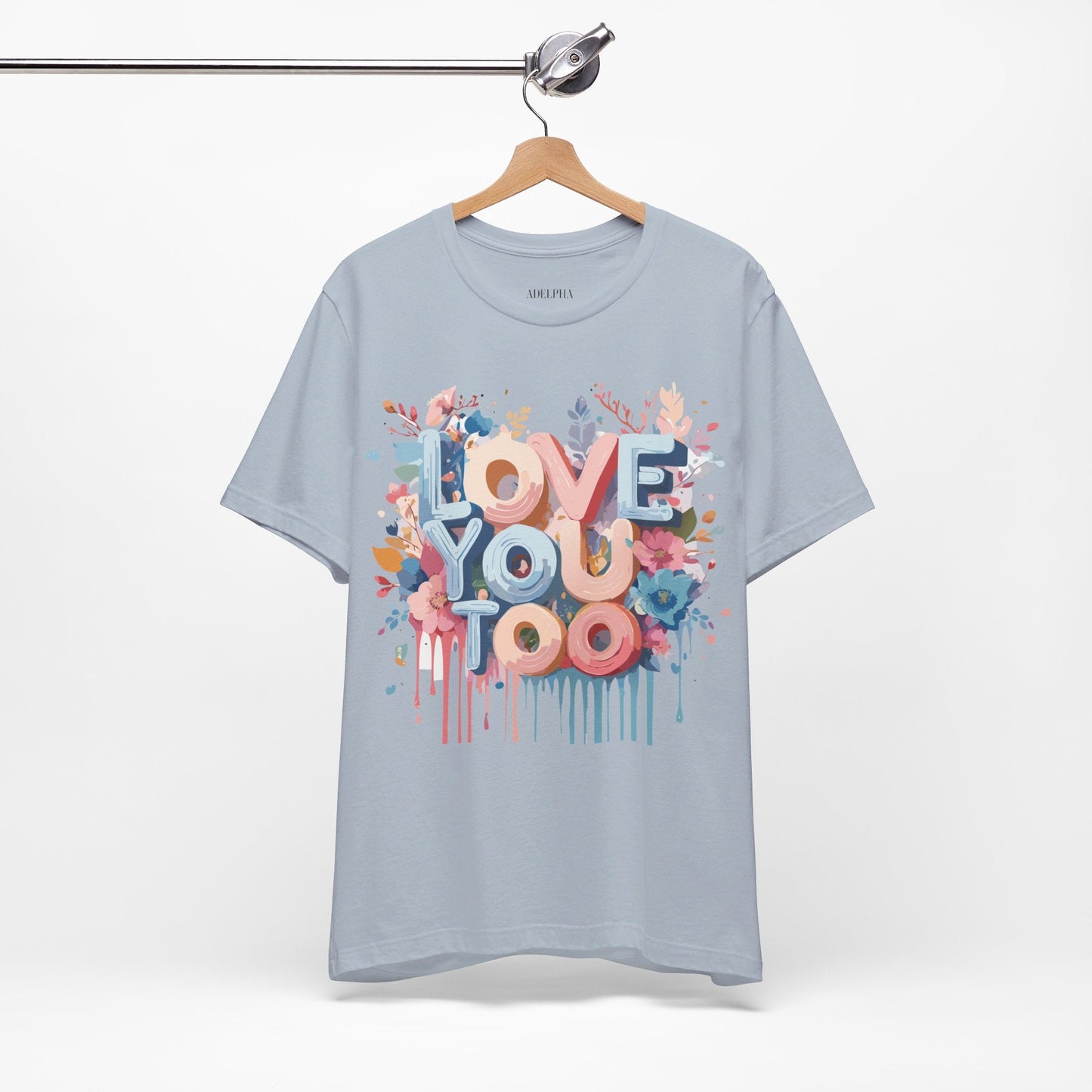 Valentine Day Graphic Unisex 100 Cotton Vintage Artwork with Love and Flower Design Tee 41