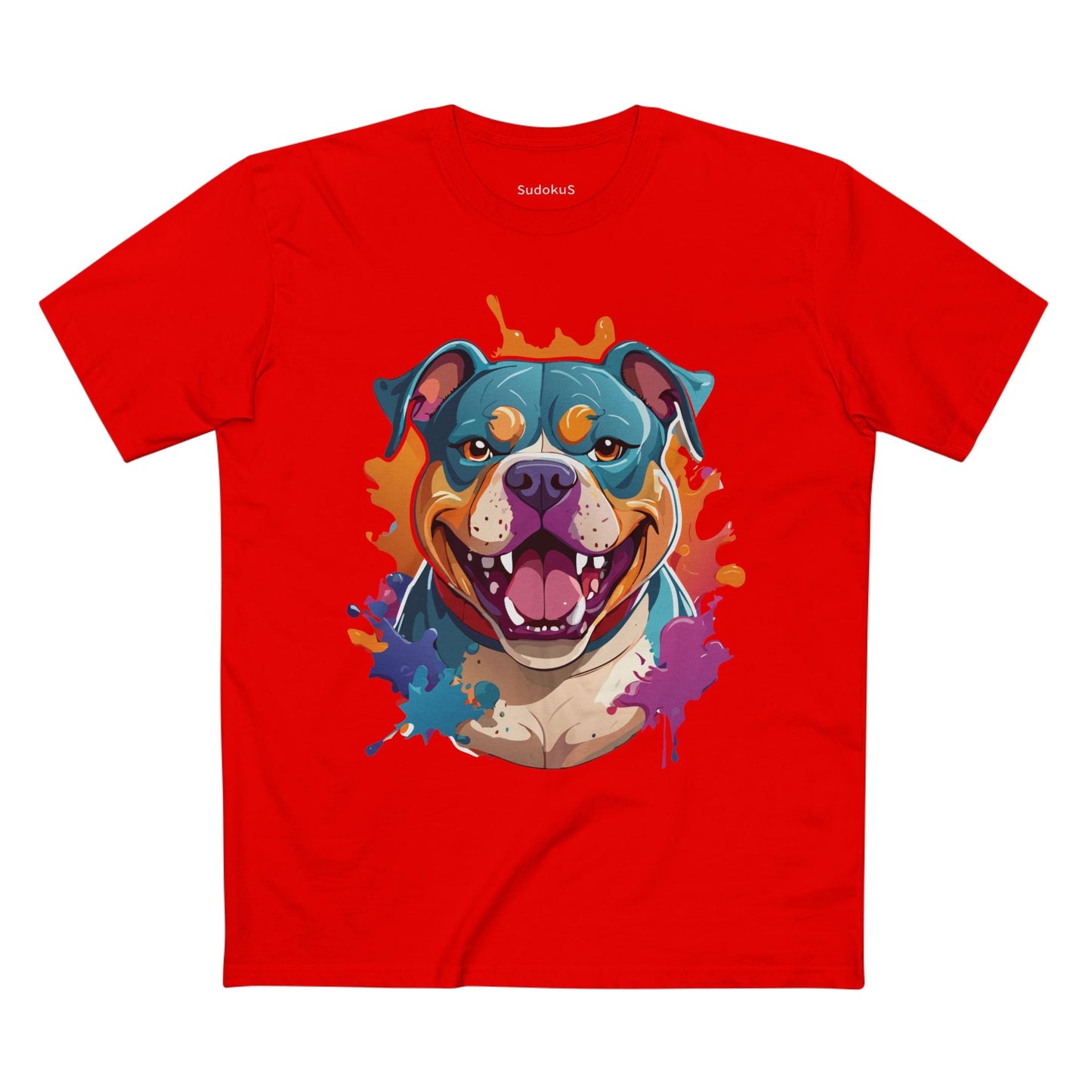 Dog Graphic Unisex 100 Cotton Staple Tee with Animal Design Artwork 36