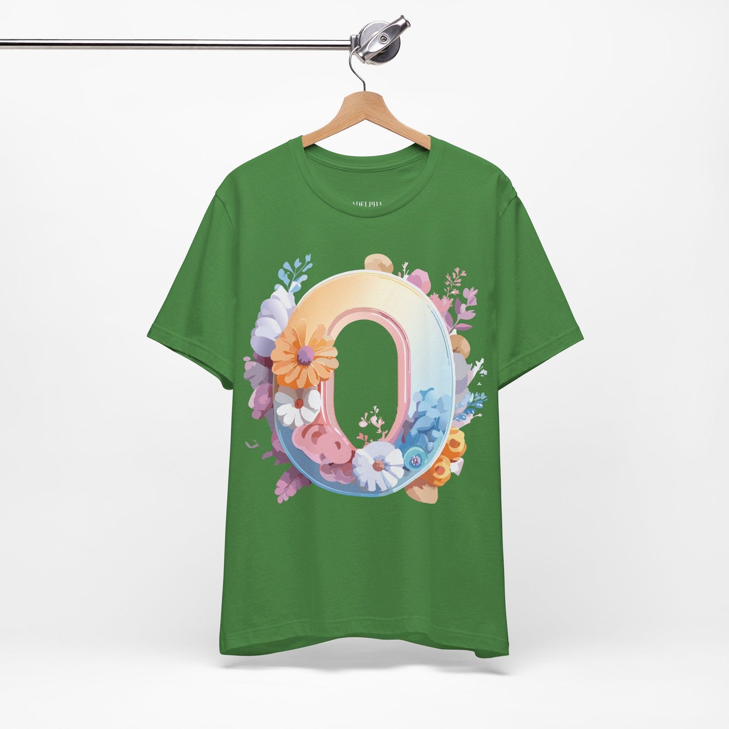 Letter O Shirt Unisex Graphic Tee Vintage Inspired Artwork By Adelpha Premium Short Sleeve